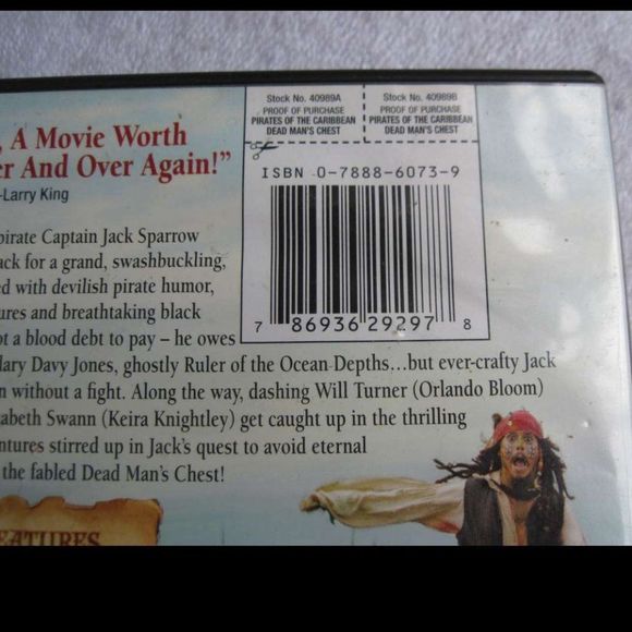 Pirates of the Caribbean Dead Man's Chest Johnny Depp DVD Movie Bundle for $3 - Picture 3 of 8